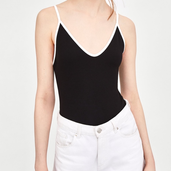 zara black bodysuit